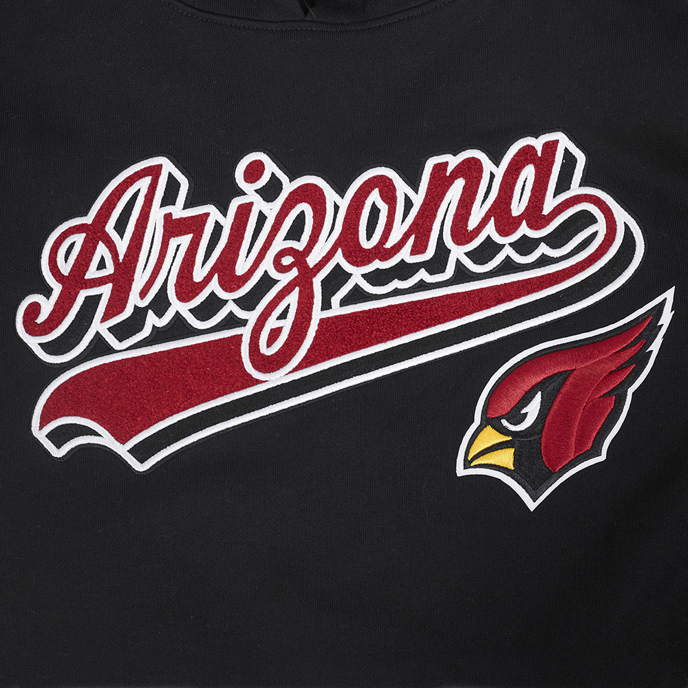 NFL ARIZONA CARDINALS SCRIPT TAIL MEN'S RIB FLC PO HOODIE (BLACK) - Image 7
