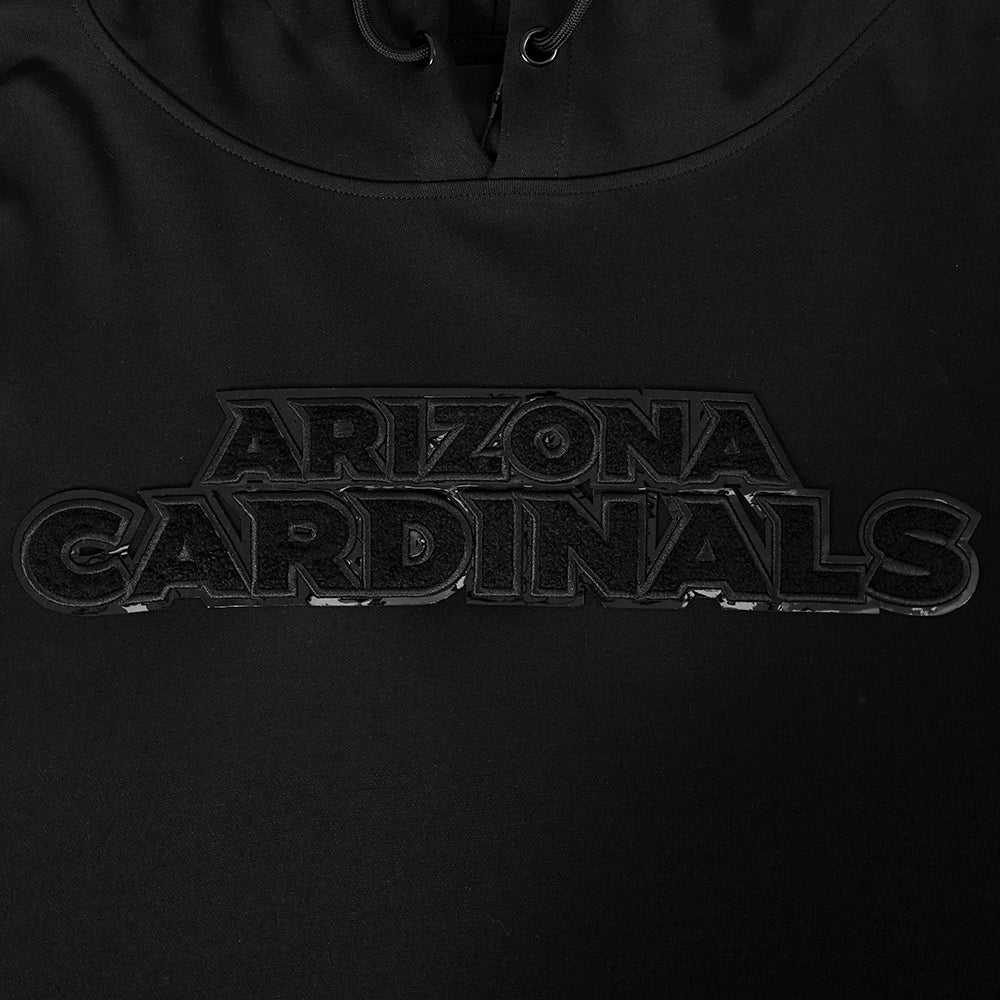 NFL ARIZONA CARDINALS TRIPLE BLACK MEN'S PULLOVER HOODIE (TRIPLE BLACK) - Image 5