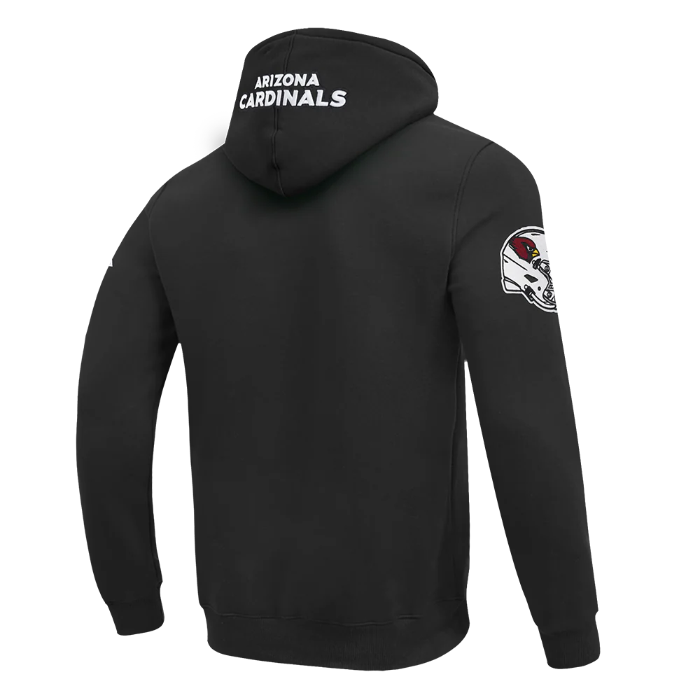 NFL ARIZONA CARDINALS OLD ENGLISH MEN'S PO HOODIE (BLACK) - Image 4