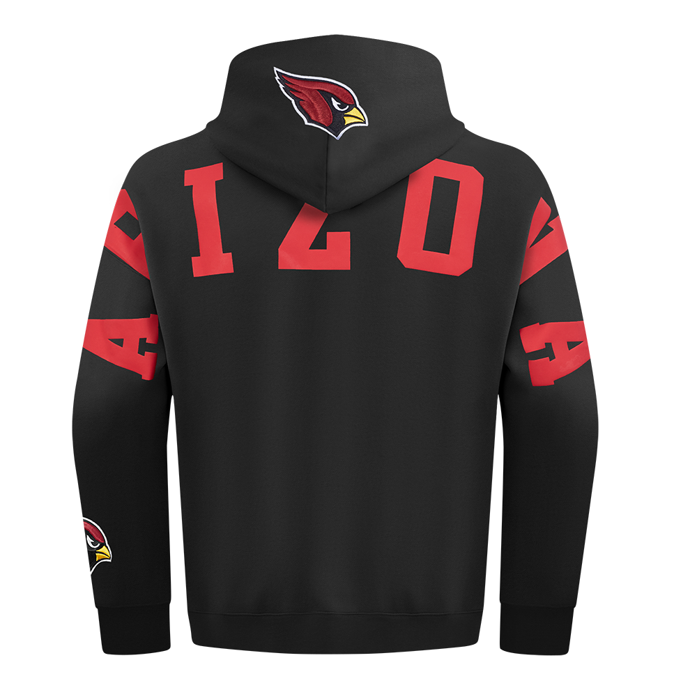 NFL ARIZONA CARDINALS WINGSPAN MEN'S DROP SHOULDER FLC PO HOODIE (BLACK) - Image 5