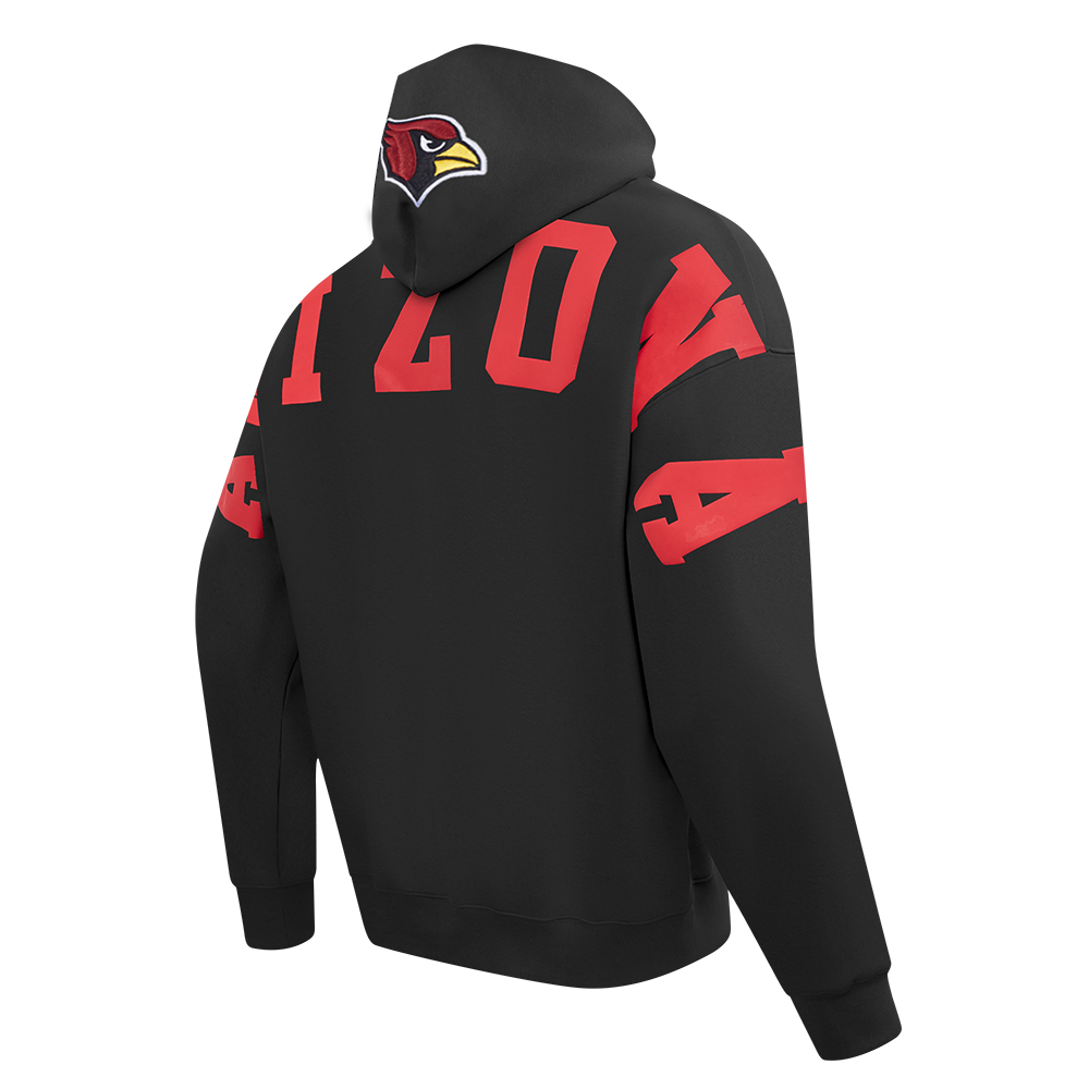 NFL ARIZONA CARDINALS WINGSPAN MEN'S DROP SHOULDER FLC PO HOODIE (BLACK) - Image 6
