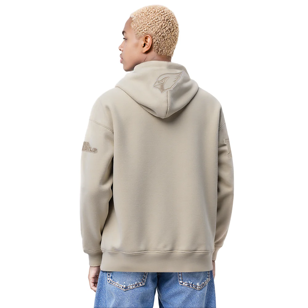 NFL ARIZONA CARDINALS NEUTRAL MEN'S DROP SHOULDER FLC PO HOODIE (TAUPE) - Image 2