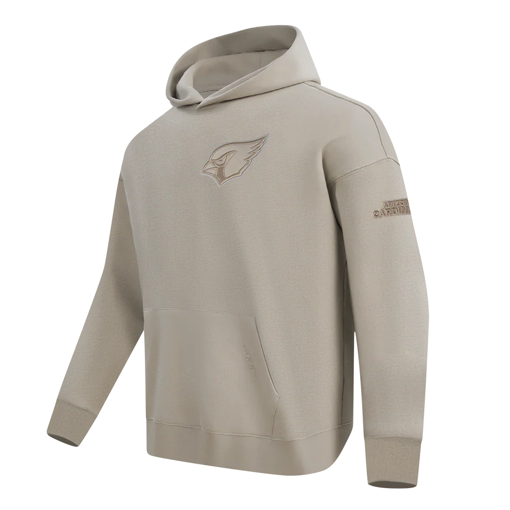 NFL ARIZONA CARDINALS NEUTRAL MEN'S DROP SHOULDER FLC PO HOODIE (TAUPE) - Image 4