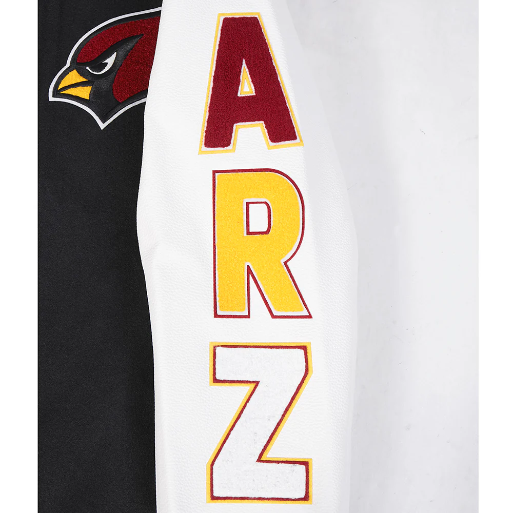 NFL ARIZONA CARDINALS SCRIPT TAIL MEN'S RIB WOOL VARSITY (BLACK/WHITE) - Image 7
