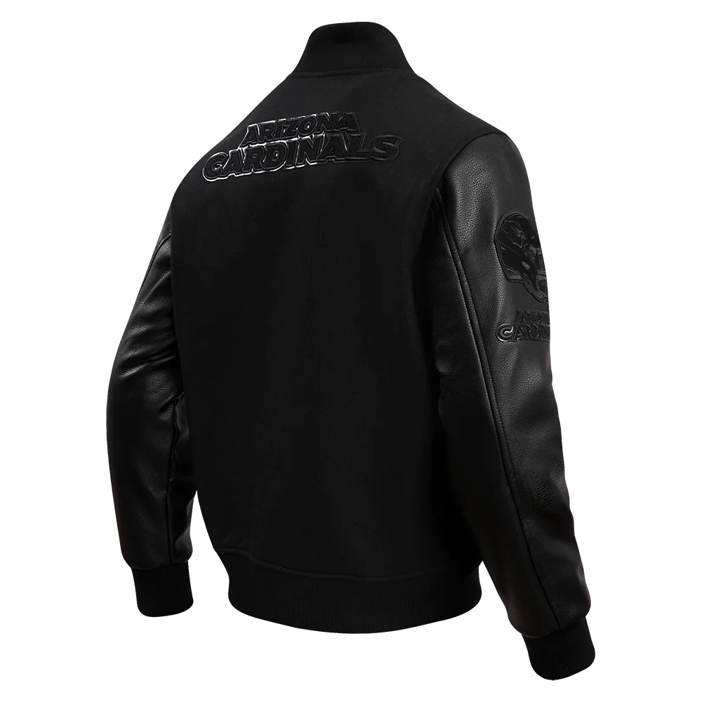 NFL ARIZONA CARDINALS TRIPLE BLACK MEN'S WOOL VARSITY JACKET (TRIPLE BLACK MEN'S) - Image 3