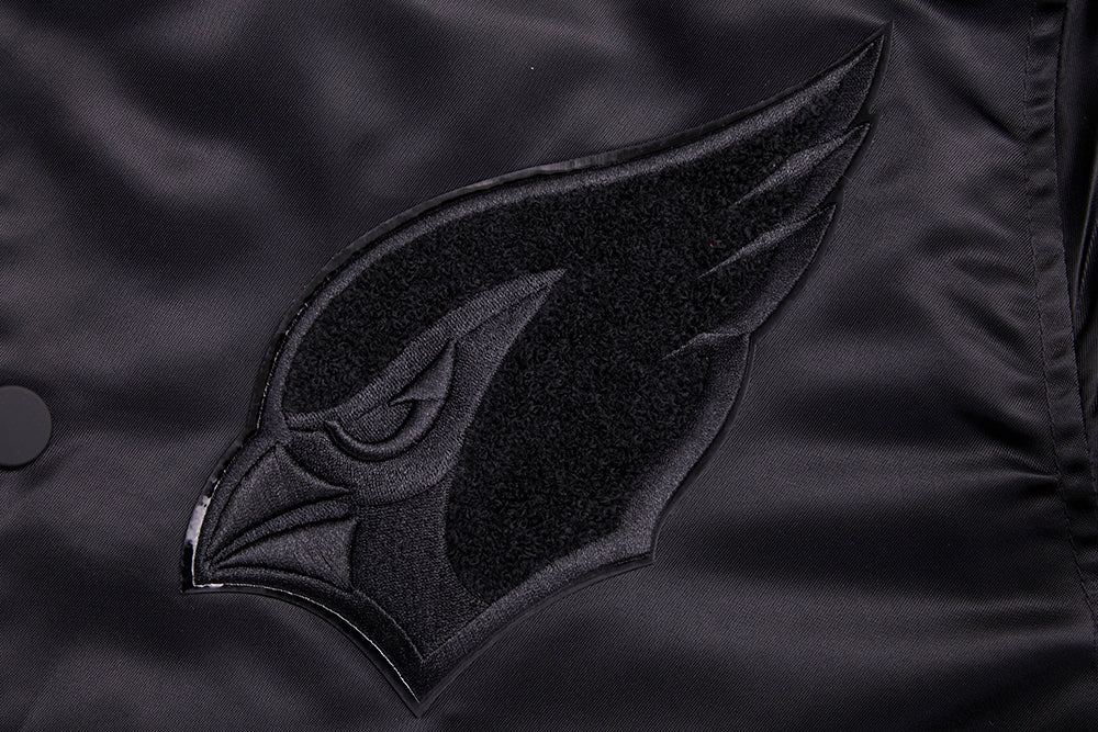 NFL ARIZONA CARDINALS TRIPLE BLACK SATIN JACKET (TRIPLE BLACK) - Image 6