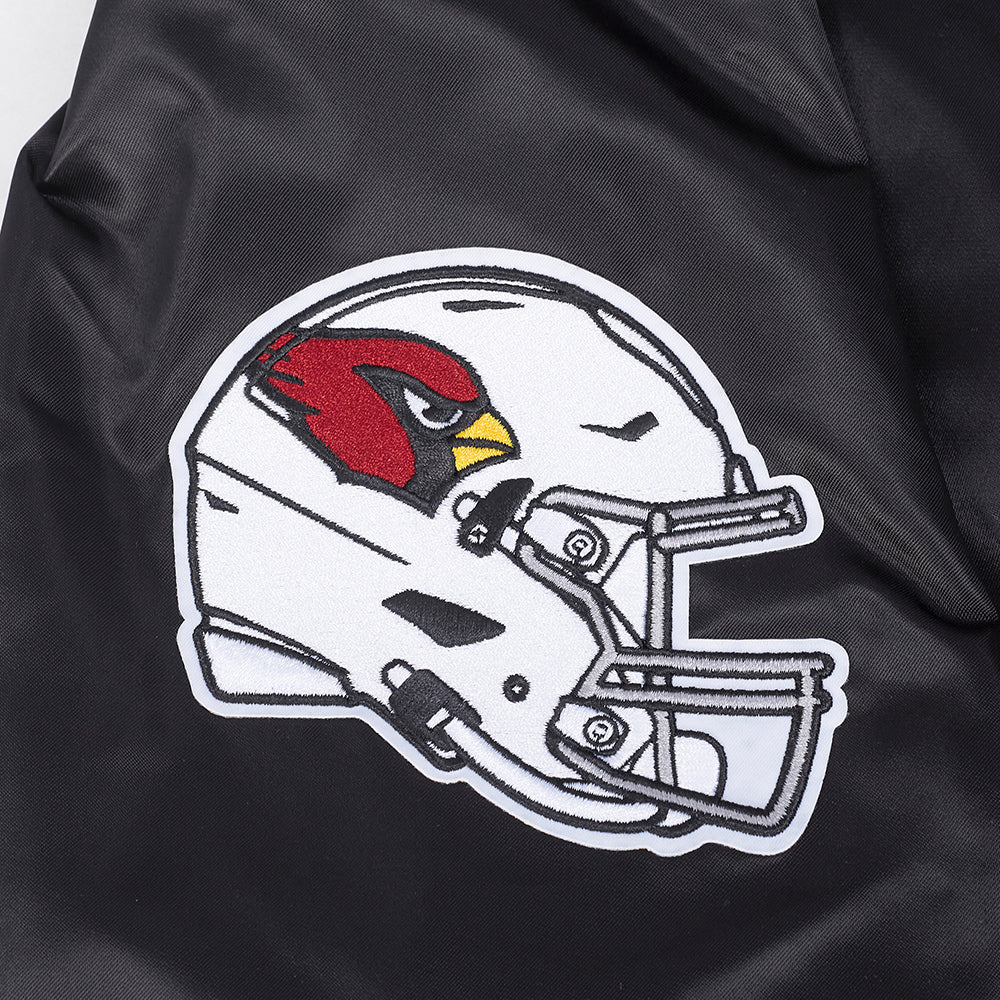 NFL ARIZONA CARDINALS OLD ENGLISH MEN'S RIB SATIN JACKET (BLACK) - Image 8