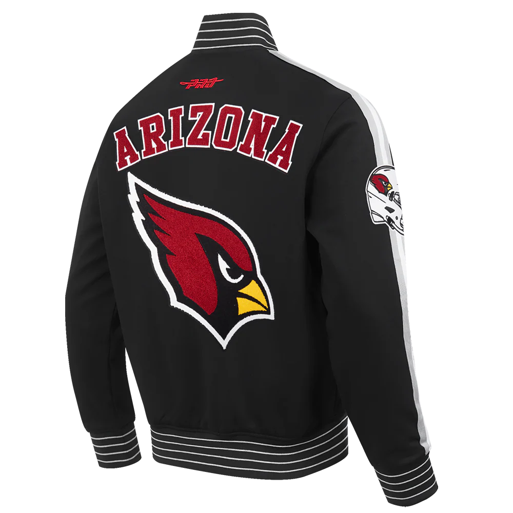 NFL ARIZONA CARDINALS PRO GAME DAY MEN'S DBL KNIT JACKET (BLACK/SILVER/WHITE) - Image 13