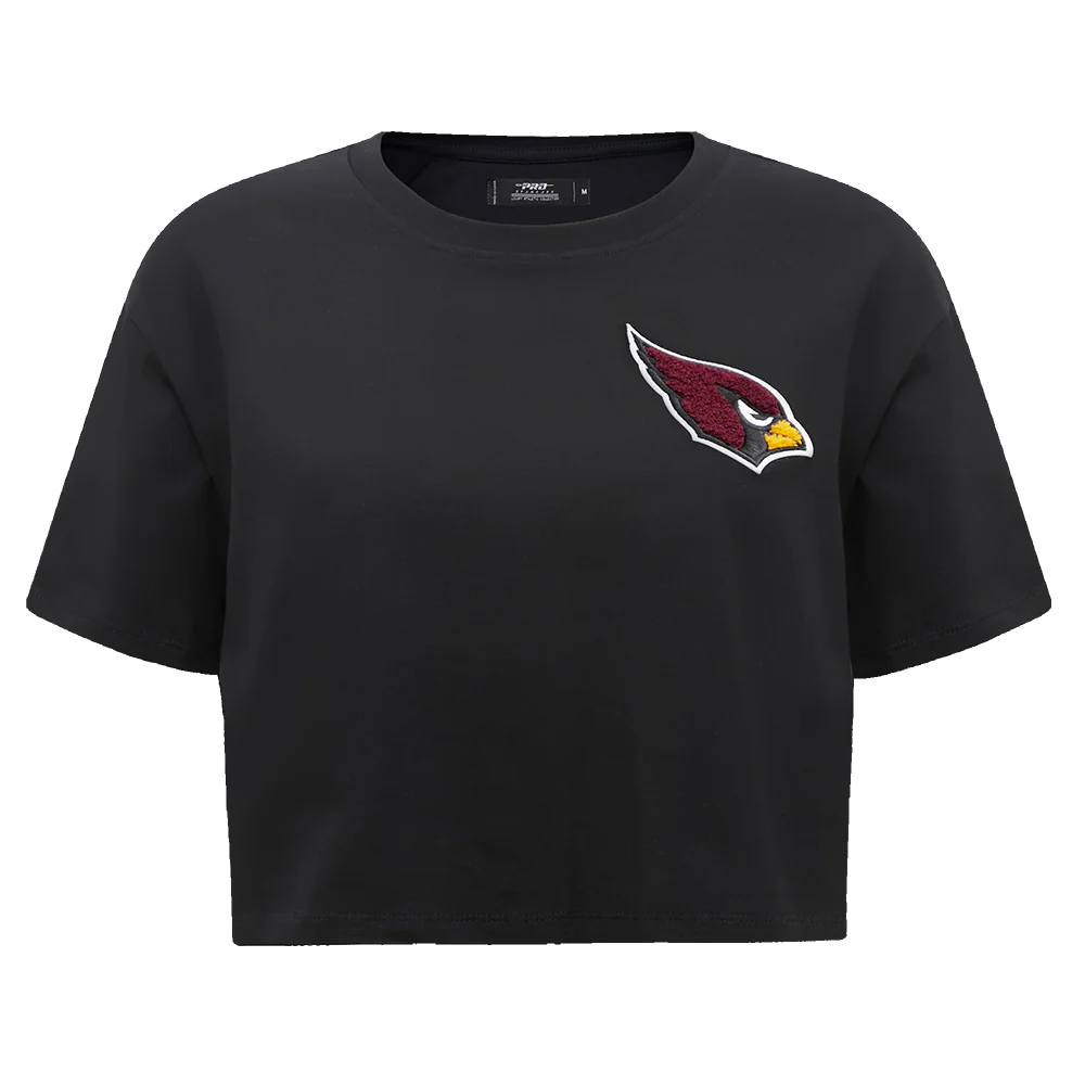 NFL ARIZONA CARDINALS CLASSIC WOMEN'S SINGLE JERSEY BOXY TEE (BLACK)