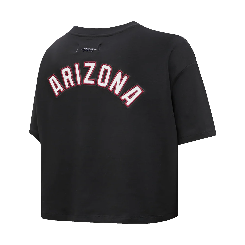 NFL ARIZONA CARDINALS CLASSIC WOMEN'S SINGLE JERSEY BOXY TEE (BLACK) - Image 3