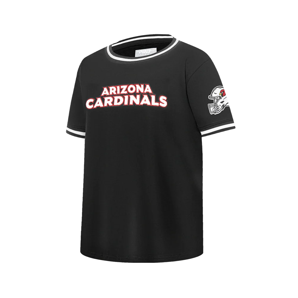 NFL ARIZONA CARDINALS CLASSIC BIG BOYS SHORT SLEEVE STRIPED RIB TEE (BLACK) - Image 3
