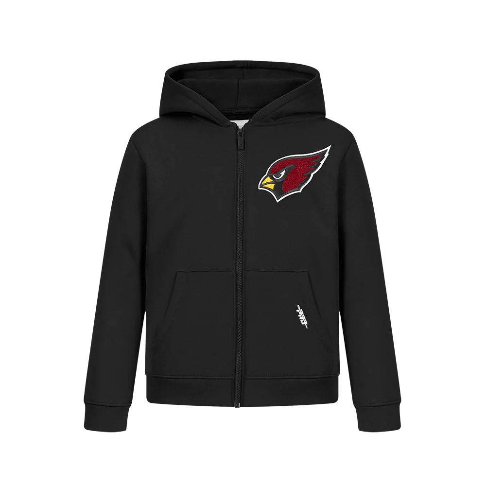 NFL ARIZONA CARDINALS CLASSIC BIG BOYS FLEECE FULL ZIP HOODIE (BLACK) - Image 3