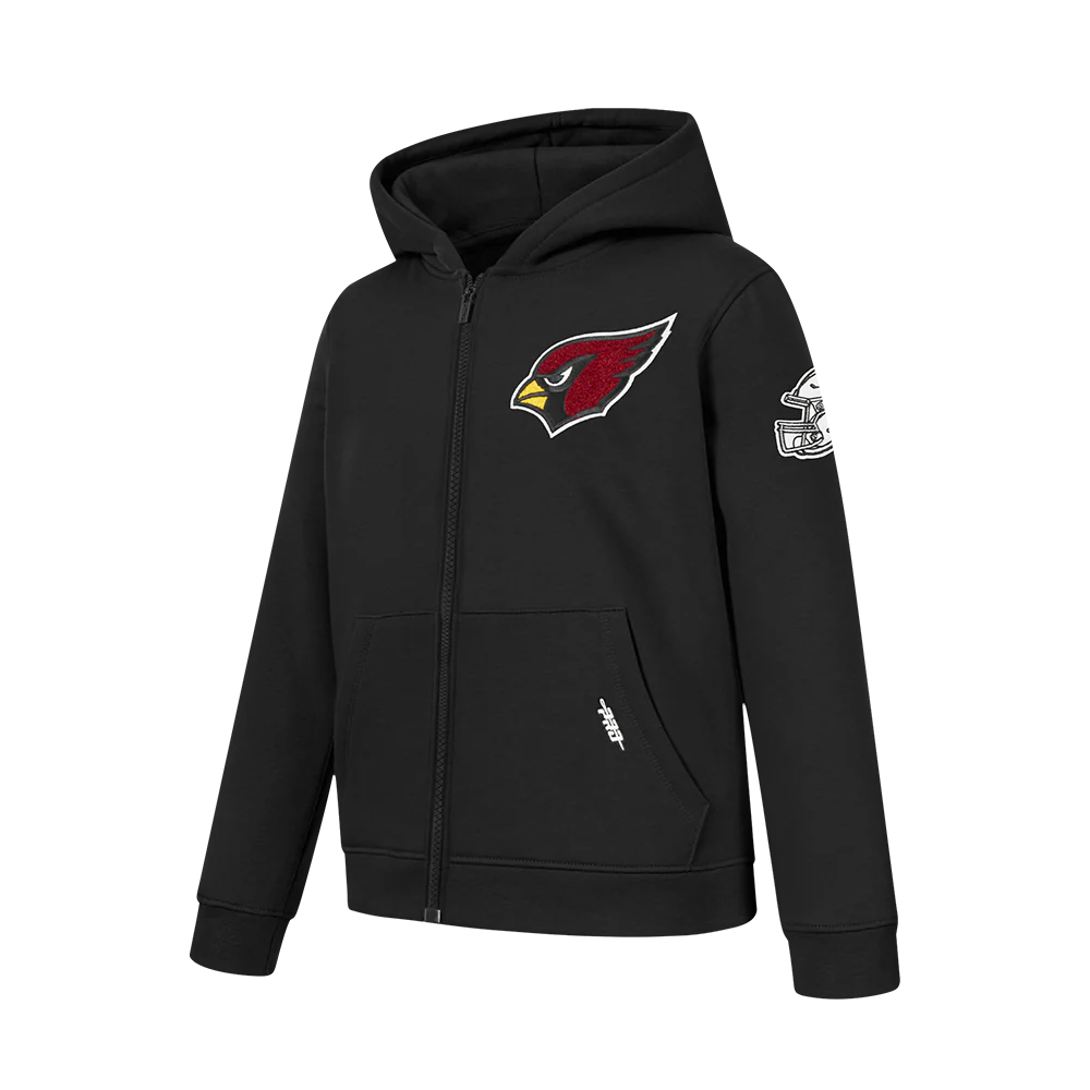NFL ARIZONA CARDINALS CLASSIC BIG BOYS FLEECE FULL ZIP HOODIE (BLACK) - Image 4