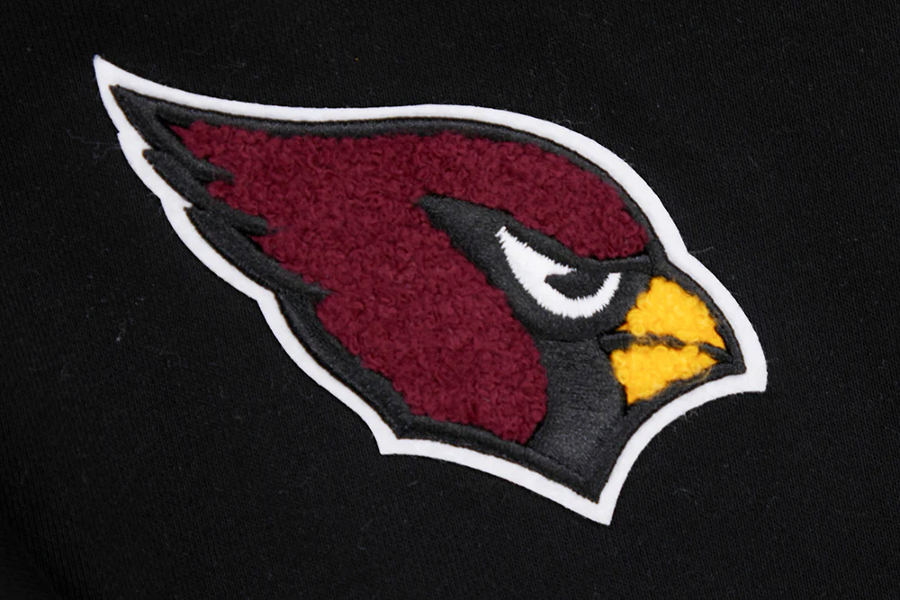 NFL ARIZONA CARDINALS CLASSIC WOMEN'S CROPPED FLEECE PULLOVER HOODIE (BLACK) - Image 6