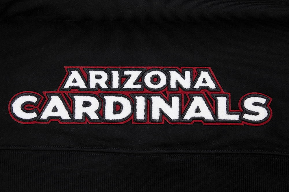 NFL ARIZONA CARDINALS CLASSIC WOMEN'S CROPPED FLEECE PULLOVER HOODIE (BLACK) - Image 7