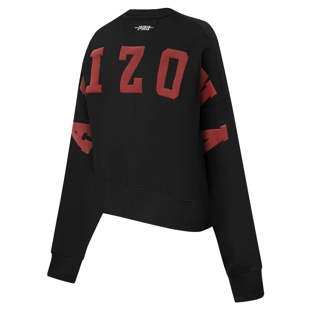 NFL ARIZONA CARDINALS WINGSPAN WOMEN'S FLC CREWNECK (BLACK) - Image 6