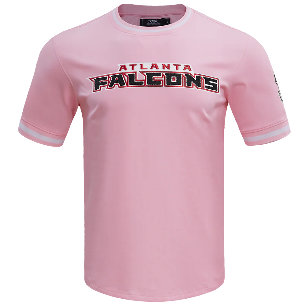 NFL ATLANTA  FALCONS CLASSIC CHENILLE DOUBLE KNIT TEE (PINK)