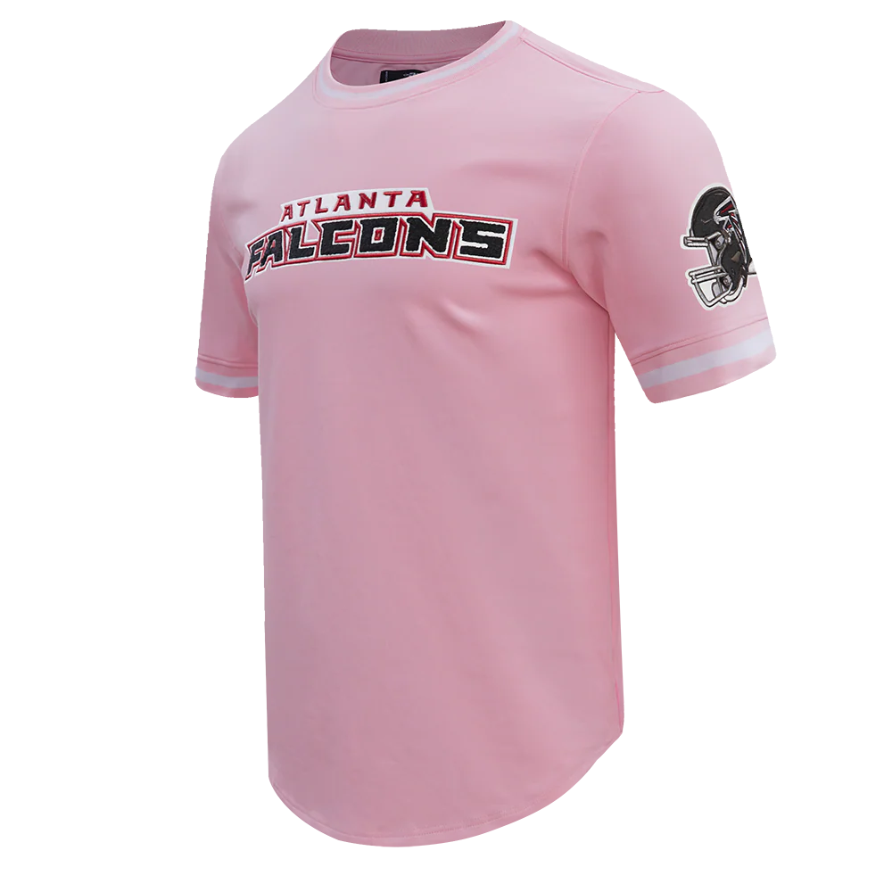 NFL ATLANTA  FALCONS CLASSIC CHENILLE DOUBLE KNIT TEE (PINK) - Image 2