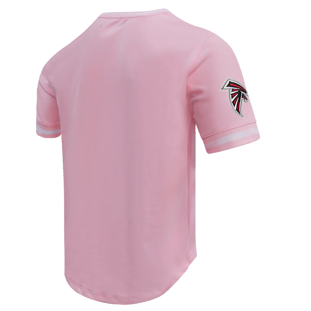 NFL ATLANTA  FALCONS CLASSIC CHENILLE DOUBLE KNIT TEE (PINK) - Image 3