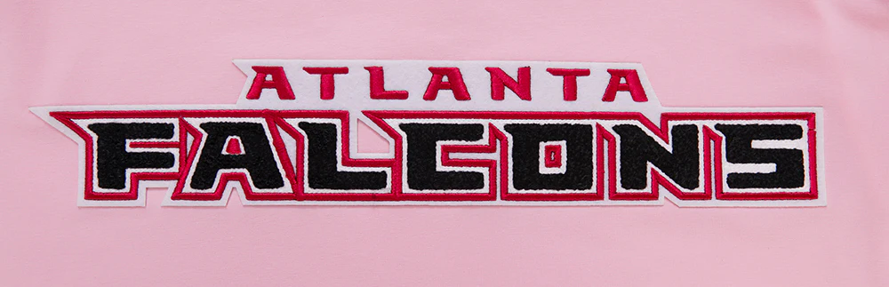 NFL ATLANTA  FALCONS CLASSIC CHENILLE DOUBLE KNIT TEE (PINK) - Image 5