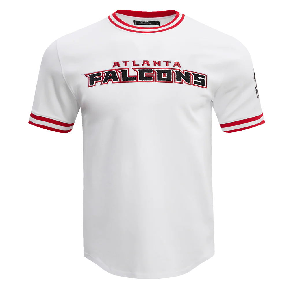 NFL ATLANTA FALCONS CLASSIC CHENILLE DOUBLE KNIT TEE (WHITE)