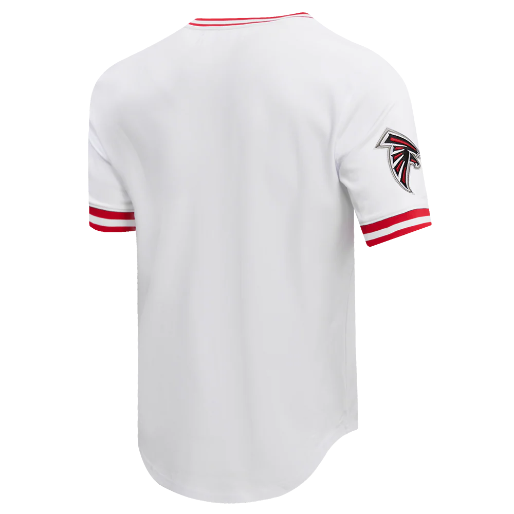 NFL ATLANTA FALCONS CLASSIC CHENILLE DOUBLE KNIT TEE (WHITE) - Image 3