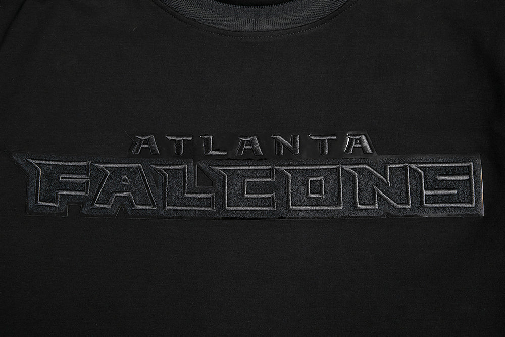 NFL ATLANTA FALCONS TRIPLE BLACK MEN'S TEE (TRIPLE BLACK) - Image 5