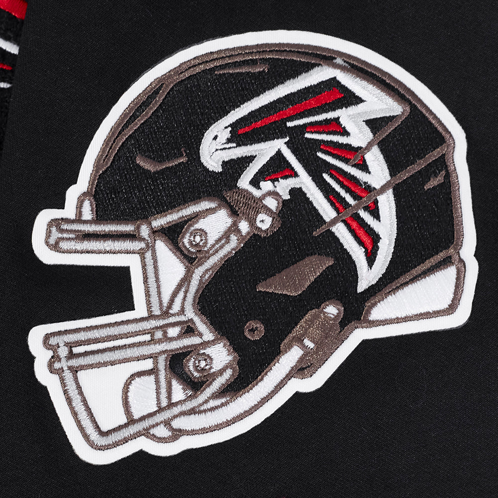 NFL ATLANTA FALCONS BIJAN ROBINSON #7 CLASSIC MEN'S WARM UP JACKET (BLACK/RED) - Image 6