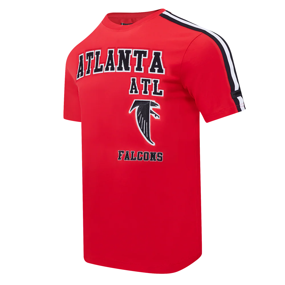 NFL ATLANTA FALCONS RETRO CLASSIC MEN'S STRIPED TEE (RED/BLACK) - Image 2