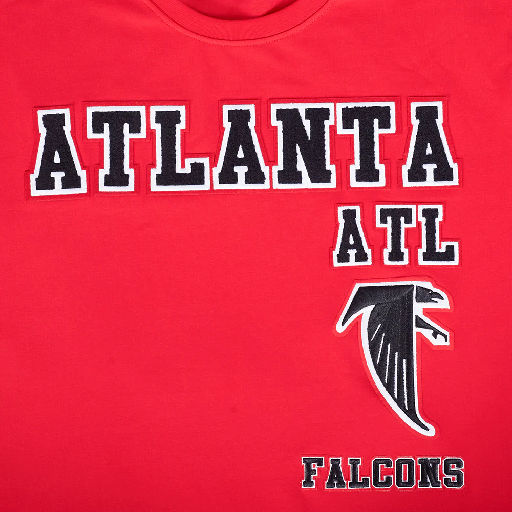 NFL ATLANTA FALCONS RETRO CLASSIC MEN'S STRIPED TEE (RED/BLACK) - Image 5