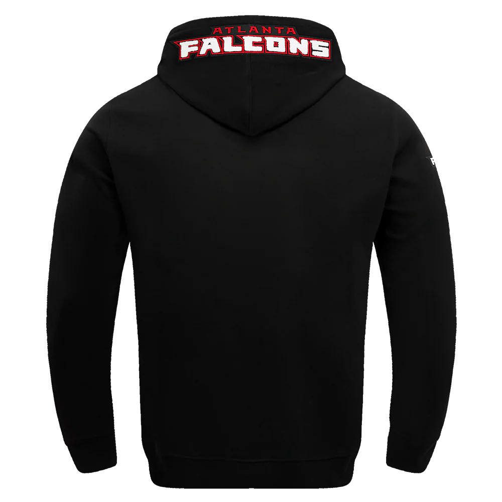 NFL ATLANTA FALCONS CLASSIC CHENILLE MEN'S PULLOVER HOODIE (BLACK) - Image 3
