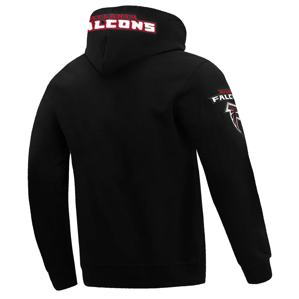 NFL ATLANTA FALCONS CLASSIC CHENILLE MEN'S PULLOVER HOODIE (BLACK) - Image 4