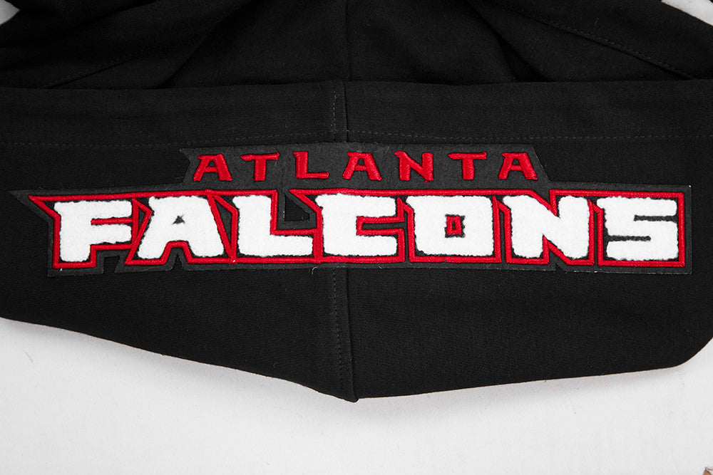 NFL ATLANTA FALCONS CLASSIC CHENILLE MEN'S PULLOVER HOODIE (BLACK) - Image 6