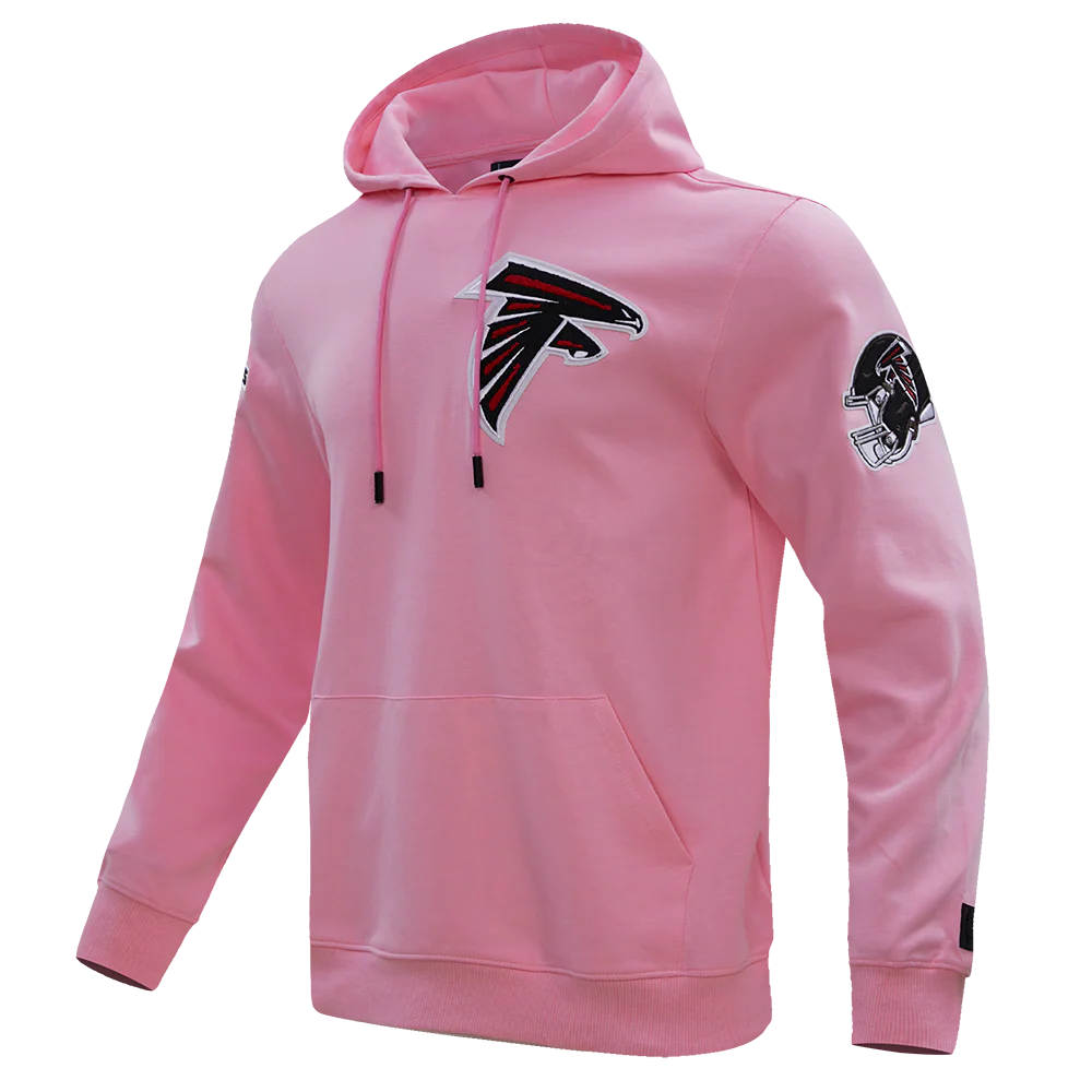 NFL ATLANTA FALCONS CLASSIC CHENILLE DOUBLE KNIT PULLOVER HOODIE (PINK) - Image 2