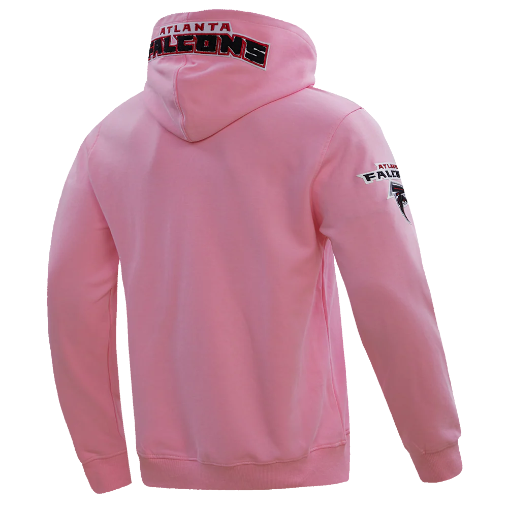 NFL ATLANTA FALCONS CLASSIC CHENILLE DOUBLE KNIT PULLOVER HOODIE (PINK) - Image 3