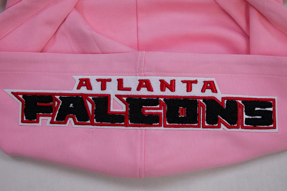 NFL ATLANTA FALCONS CLASSIC CHENILLE DOUBLE KNIT PULLOVER HOODIE (PINK) - Image 5
