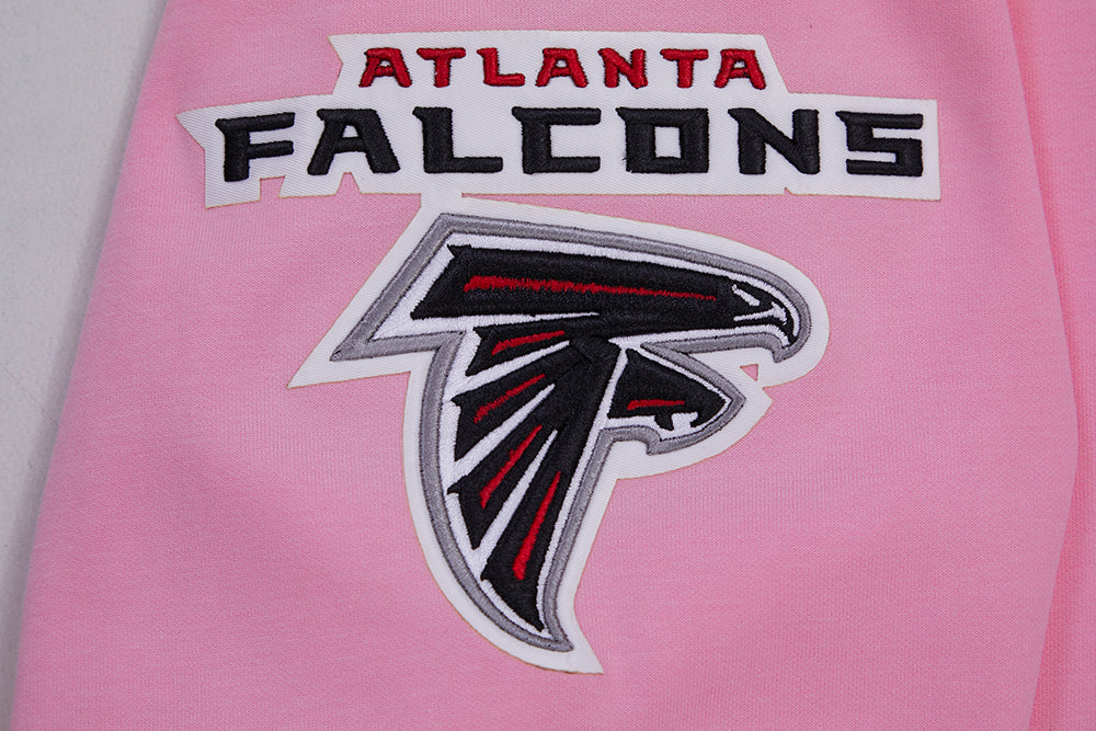 NFL ATLANTA FALCONS CLASSIC CHENILLE DOUBLE KNIT PULLOVER HOODIE (PINK) - Image 6