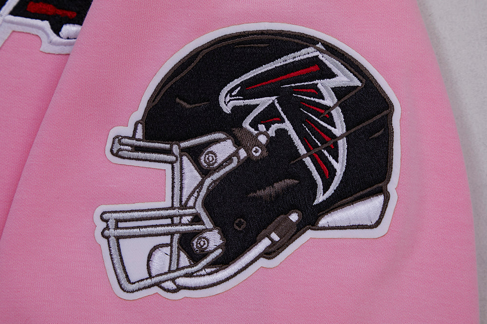 NFL ATLANTA FALCONS CLASSIC CHENILLE DOUBLE KNIT PULLOVER HOODIE (PINK) - Image 8