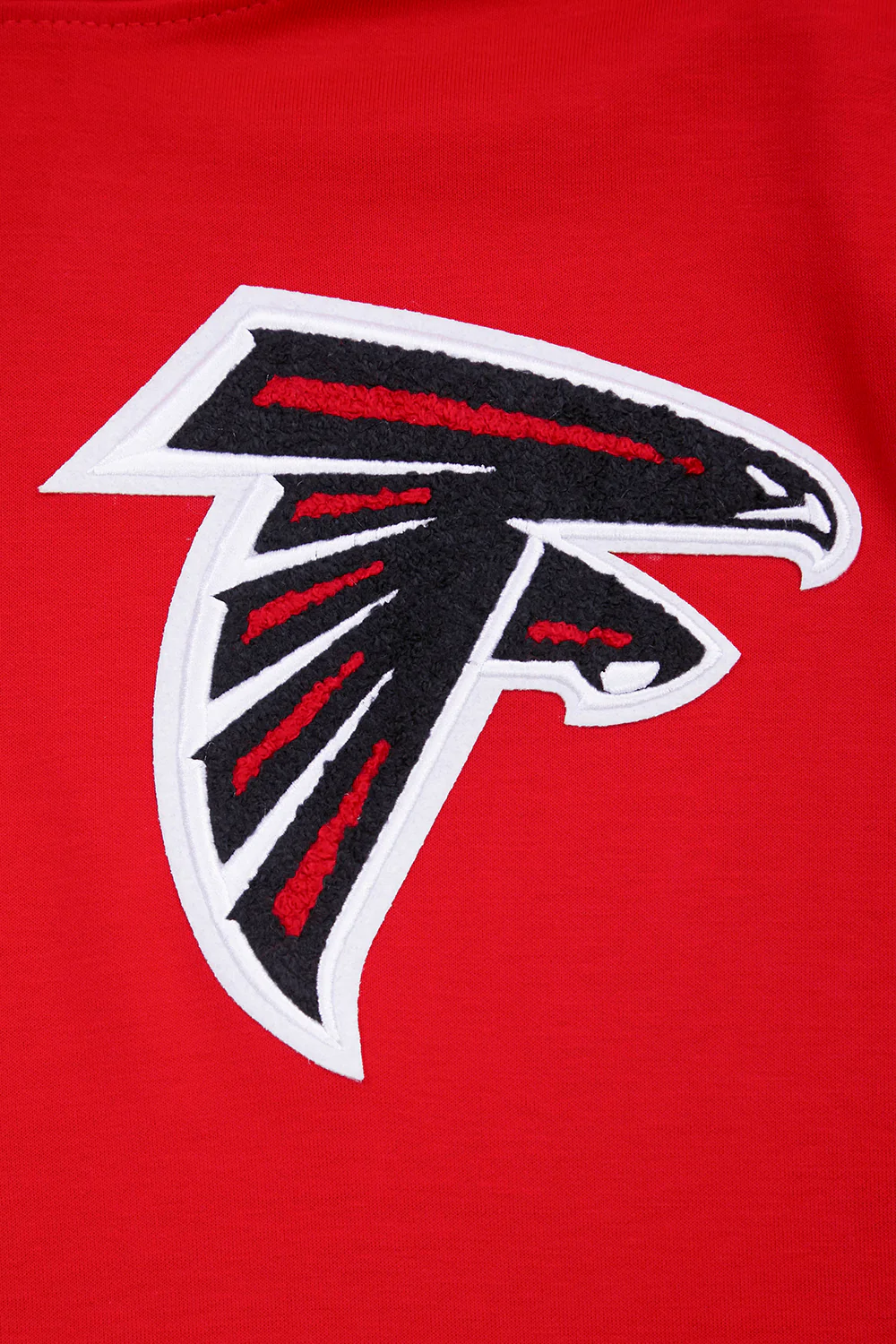 NFL ATLANTA FALCONS CLASSIC CHENILLE MEN'S DOUBLE KNIT PULLOVER HOODIE (RED) - Image 5