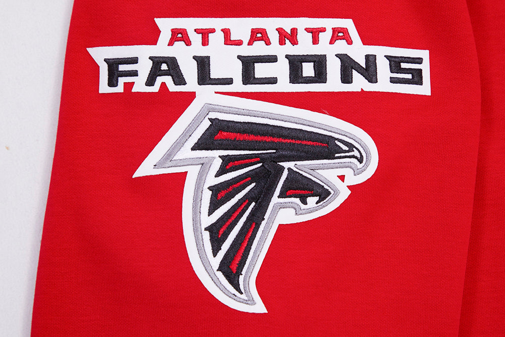 NFL ATLANTA FALCONS CLASSIC CHENILLE MEN'S DOUBLE KNIT PULLOVER HOODIE (RED) - Image 6