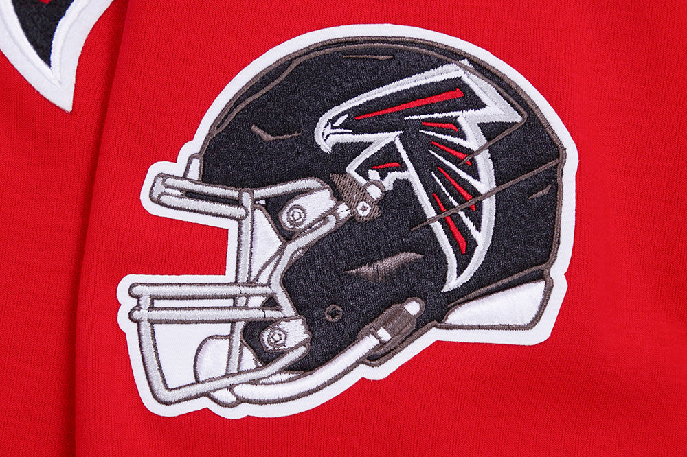 NFL ATLANTA FALCONS CLASSIC CHENILLE MEN'S DOUBLE KNIT PULLOVER HOODIE (RED) - Image 7