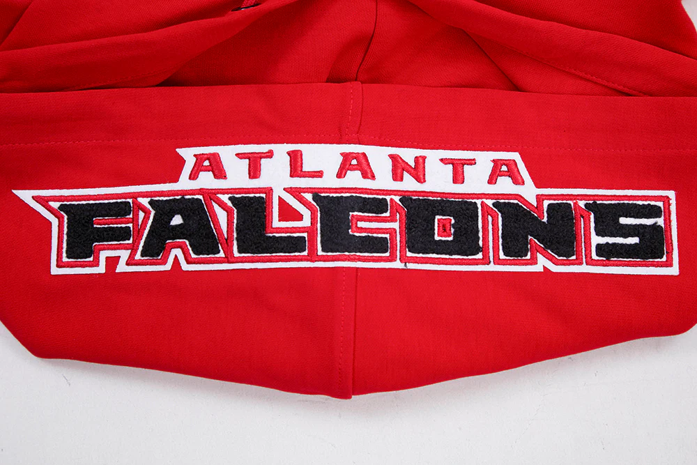 NFL ATLANTA FALCONS CLASSIC CHENILLE MEN'S DOUBLE KNIT PULLOVER HOODIE (RED) - Image 8