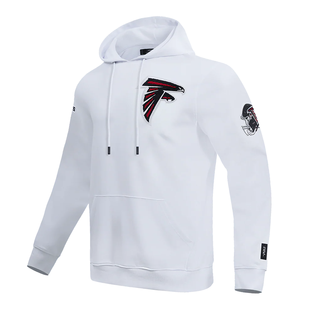 NFL ATLANTA FALCONS CLASSIC CHENILLE DOUBLE KNIT PULLOVER HOODIE (WHITE) - Image 2