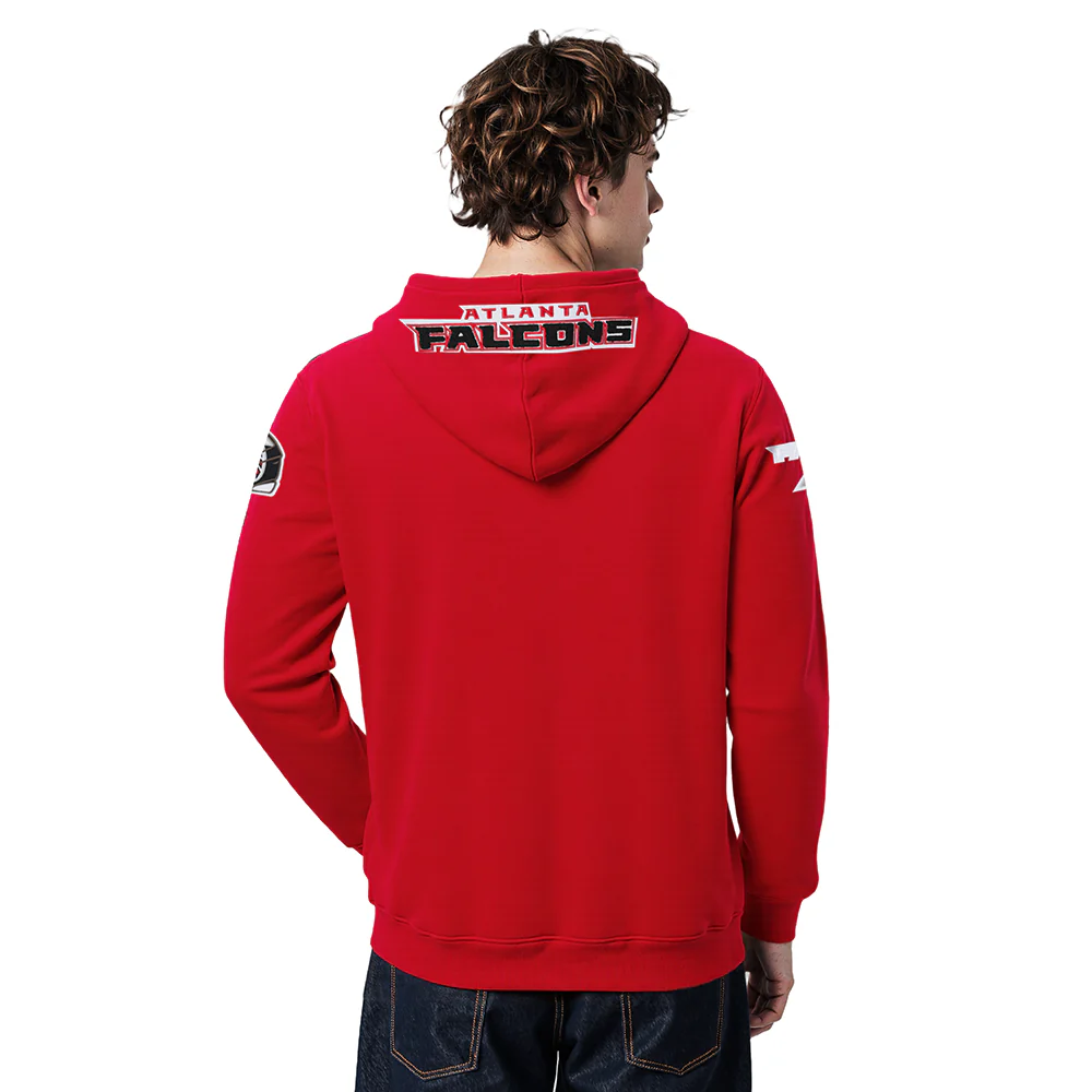 NFL ATLANTA FALCONS CLASSIC CHENILLE ZIP HOODIE (RED) - Image 2