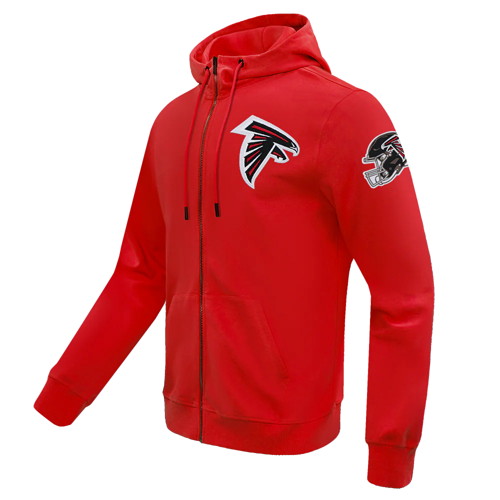 NFL ATLANTA FALCONS CLASSIC CHENILLE ZIP HOODIE (RED) - Image 3