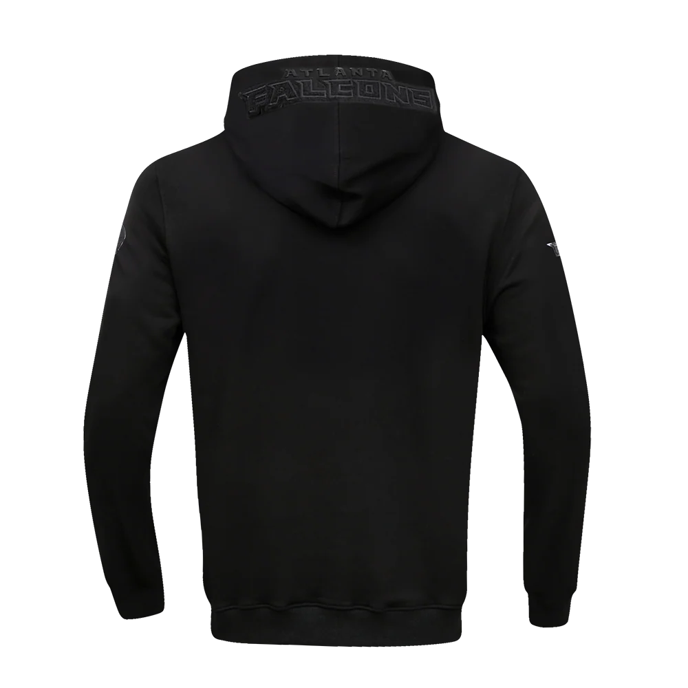 NFL ATLANTA FALCONS TRIPLE BLACK MEN'S DK FZ HOODIE (TRIPLE BLACK) - Image 4