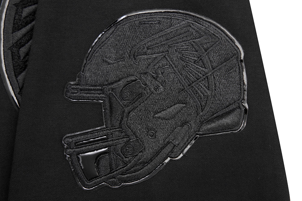 NFL ATLANTA FALCONS TRIPLE BLACK MEN'S DK FZ HOODIE (TRIPLE BLACK) - Image 7