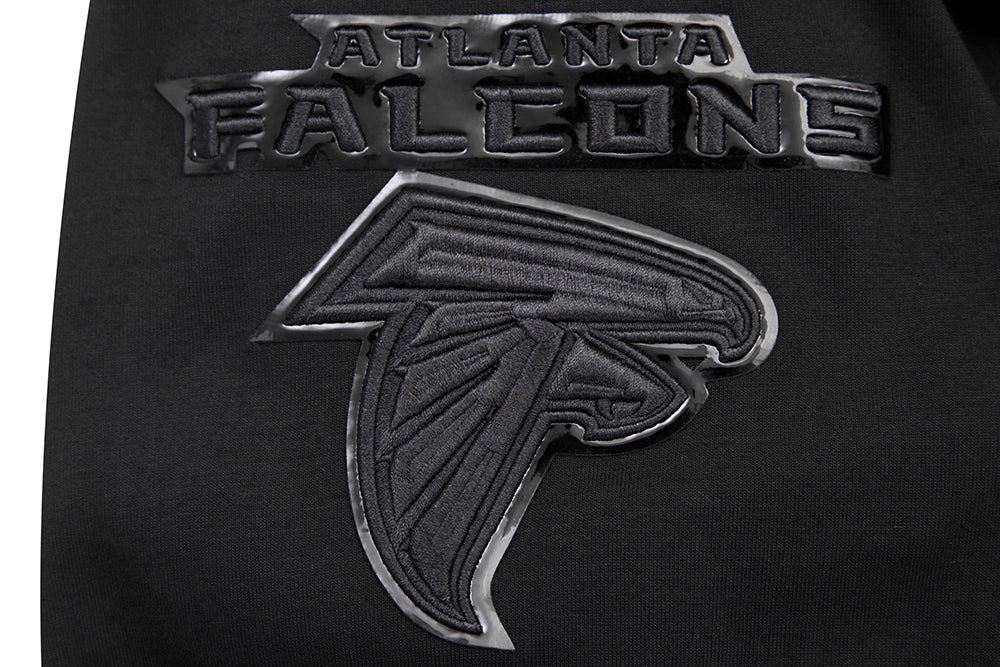 NFL ATLANTA FALCONS TRIPLE BLACK MEN'S DK FZ HOODIE (TRIPLE BLACK) - Image 8