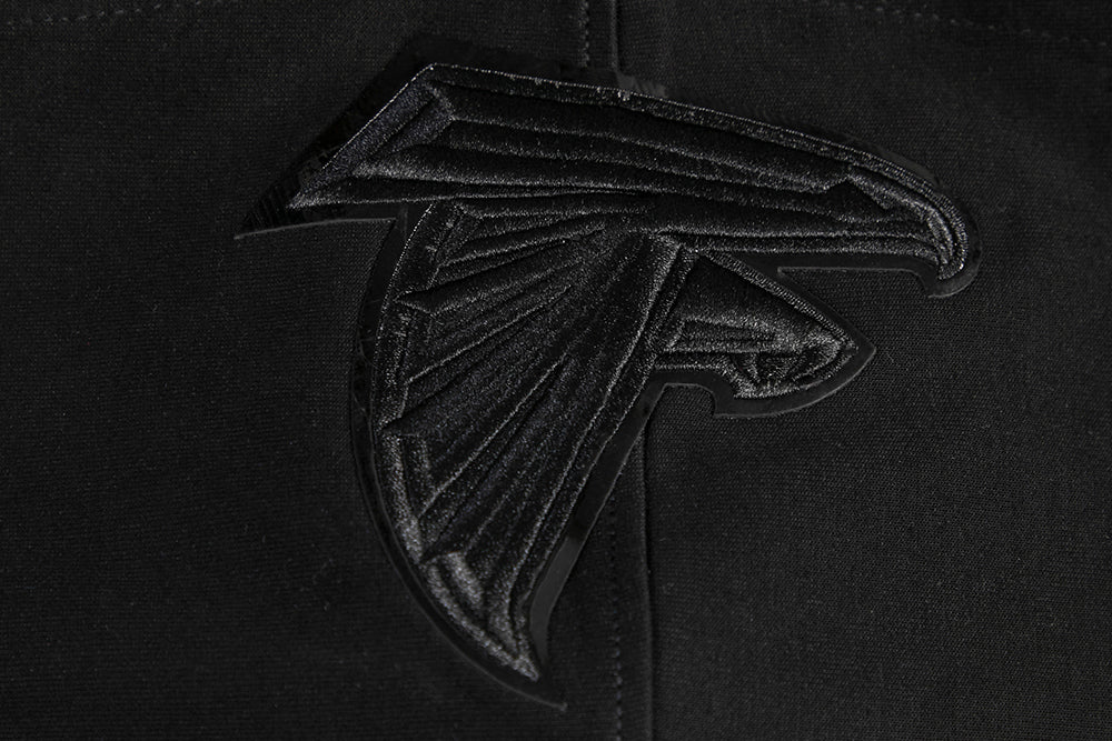 NFL ATLANTA FALCONS TRIPLE BLACK MEN'S DOUBLE KNIT PULLOVER HOODIE (TRIPLE BLACK MEN'S) - Image 8