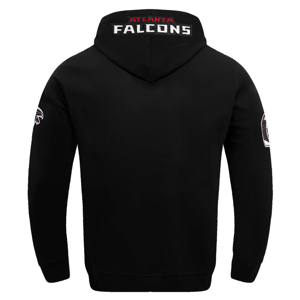 NFL ATLANTA FALCONS BIJAN ROBINSON #7 MEN'S DOUBLE KNIT PULLOVER HOODIE (BLACK) - Image 3